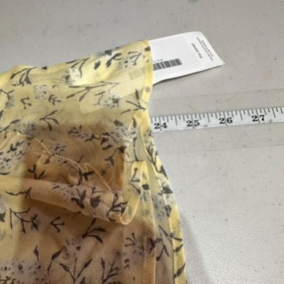 Ulla Johnson Women's Silk Blouse Floral Rooney‎ Acacia Ruffle Yellow Size 0 XS - Picture 10 of 13